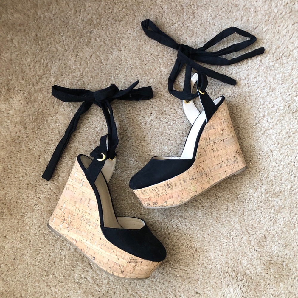 ASOS Black Wedge sandals size 7